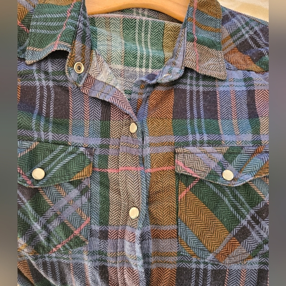 Passport Women's Multicolored Flannel Size Large - Picture 5 of 5